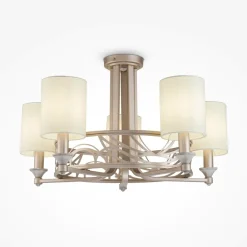 Lampadario Camera Da Letto-Maytoni vittoria lampadario camera da letto paralumi in tessuto