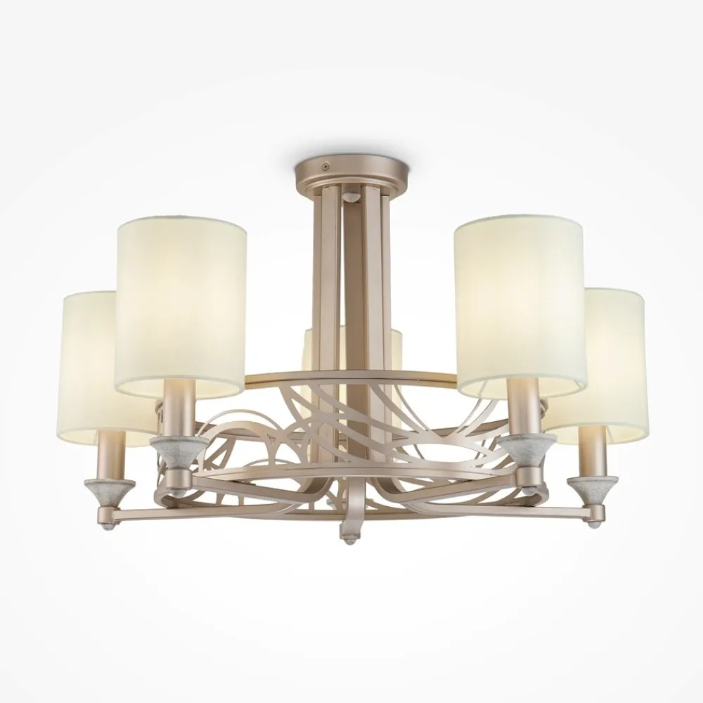Lampadario Camera Da Letto-Maytoni vittoria lampadario camera da letto paralumi in tessuto