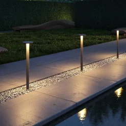 Lampioni Da Giardino-Maytoni wald lampione da giardino led 3000k ip65 colore grigio