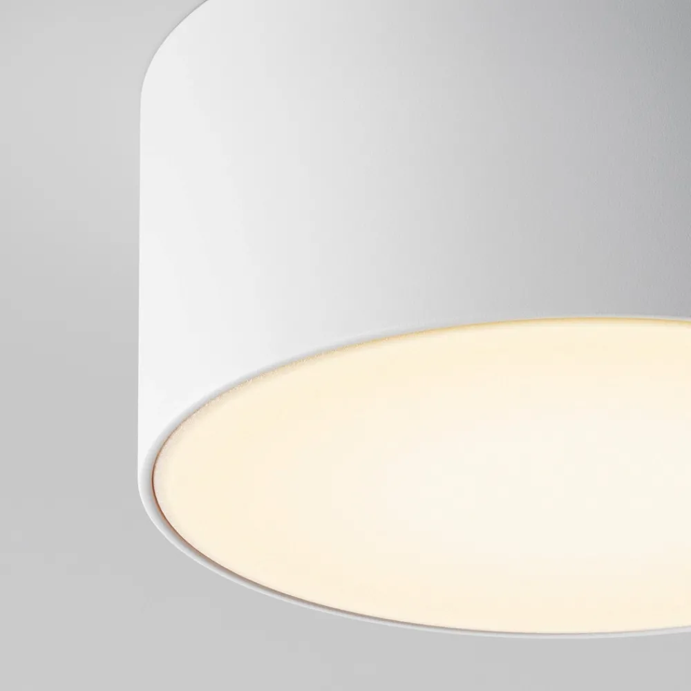 Faretti Da Esterno-Maytoni zon ip faretto bianco a soffitto da esterno led 15w 3000k