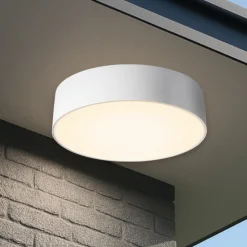 Plafoniere Da Esterno-Maytoni zon ip plafoniera da esterno bianca led 3000k ip65 moderna