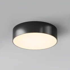 Plafoniere Da Esterno-Maytoni zon ip plafoniera da esterno led 3000k ip65 rotonda nera