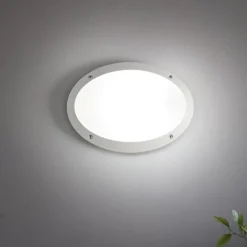 Applique Da Esterno-Ideal Lux Medea-1 ap1 applique da esterno in resina ovale bianco ip66