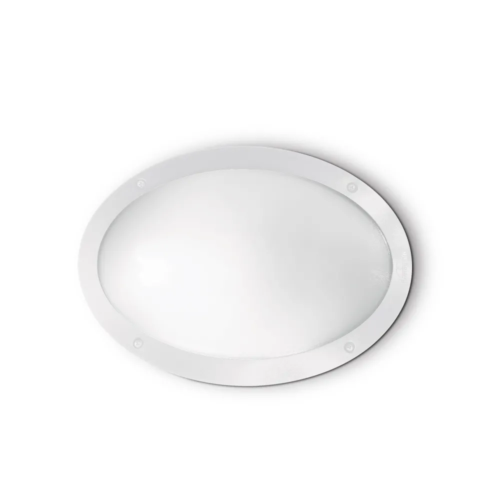 Applique Da Esterno-Ideal Lux Medea-1 ap1 applique da esterno in resina ovale bianco ip66
