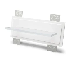 Applique Da Parete-Selezionato da Mazzolaluce Mensola di vetro luminosa 30cm 3000k in gesso led da incasso a muro