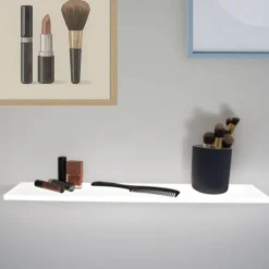 Applique Da Parete-Selezionato da Mazzolaluce Mensola luminosa da incasso gesso led 12w 2700k vetro