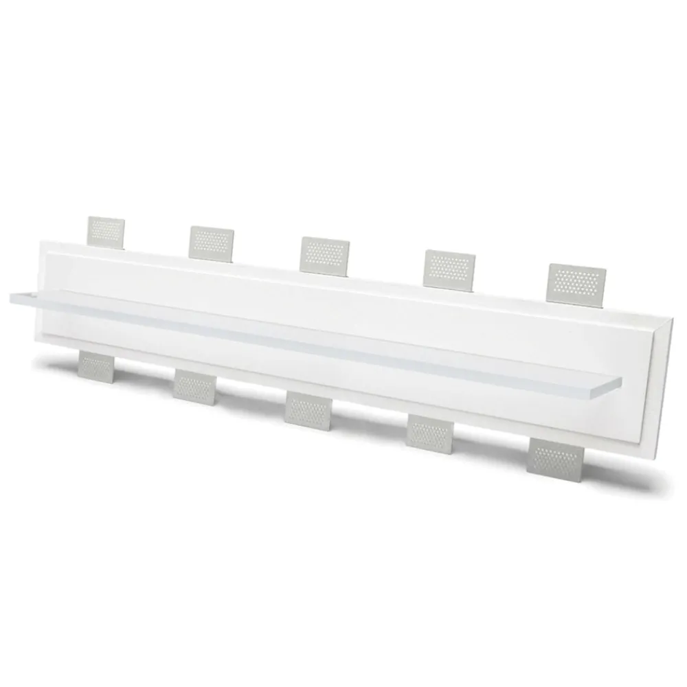 Applique Da Parete-Selezionato da Mazzolaluce Mensola vetro luminosa da incasso a parete gesso led 19w 2700k