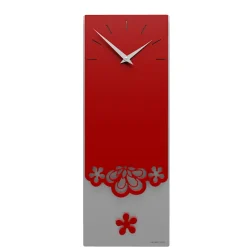 Orologi Da Parete Moderni-Selezionato da Mazzolaluce Merletto orologio a pendolo da parete moderno legno rosso rubino grigio