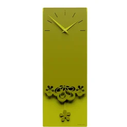 Orologi Da Parete Moderni-Selezionato da Mazzolaluce Merletto orologio da parete a pendolo moderno legno verde oliva