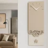 Orologi Da Parete Moderni-Selezionato da Mazzolaluce Merletto orologio da parete a pendolo moderno legno colore caffelatte
