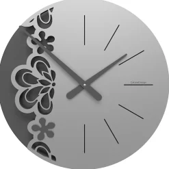 Orologi Da Parete Moderni-Selezionato da Mazzolaluce Merletto orologio da parete moderno colore alluminio