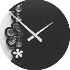 Orologi Da Parete Moderni-Selezionato da Mazzolaluce Merletto orologio da parete moderno legno nero
