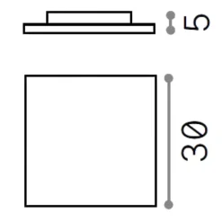 Plafoniere Da Esterno-Ideal Lux Mib pl square 3000k idea lux plafoniera per esterno bianca led 3000k