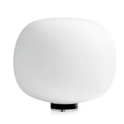 Lampade Da Tavolo-Sforzin Illuminazione Miloox bombo lampada da tavolo moderna nera vetro bianco