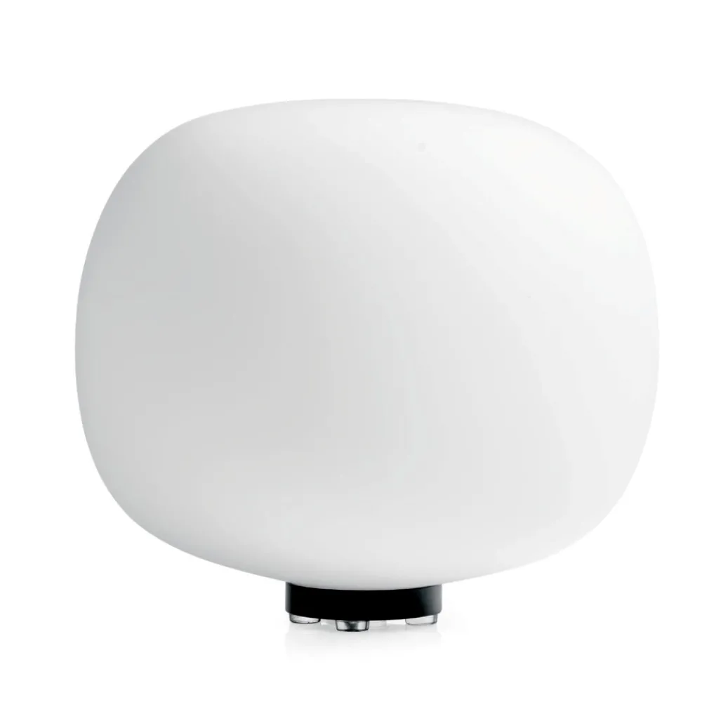 Lampade Da Tavolo-Sforzin Illuminazione Miloox bombo lampada da tavolo moderna nera vetro bianco