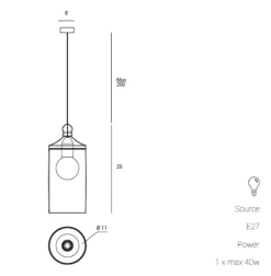 Lampade A Sospensione-Miloox lampada ebe a sospensione oro moderna vetro trasparente