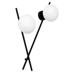 Applique Da Parete-Miloox mikado applique design moderno nero vetri orientabili