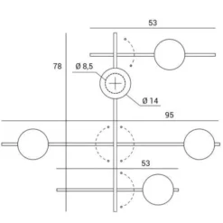 Applique Da Parete-Miloox mikado lampada da parete orientabile luci orientabili