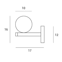 Applique Camera Da Letto-Miloox pomi applique camera da letto metallo oro boccia bianca moderna
