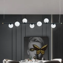 Lampadari Moderni-Miloox pomi sforzin lampadario moderno nero per soggiorno