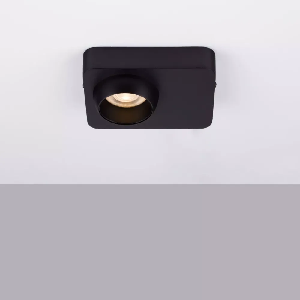 Plafoniere Moderne-Selezionato da Mazzolaluce Mini plafoniera design macchina fotografica nera 9w 3000k