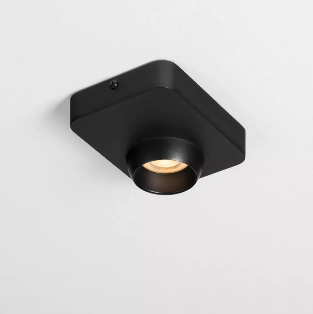 Plafoniere Moderne-Selezionato da Mazzolaluce Mini plafoniera design macchina fotografica nera 9w 3000k