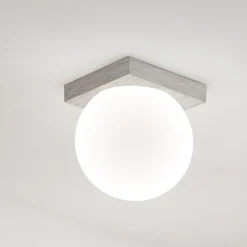 Plafoniere Moderne-Perenz Illuminazione Mini plafoniera dot grigio titanio sfera vetro