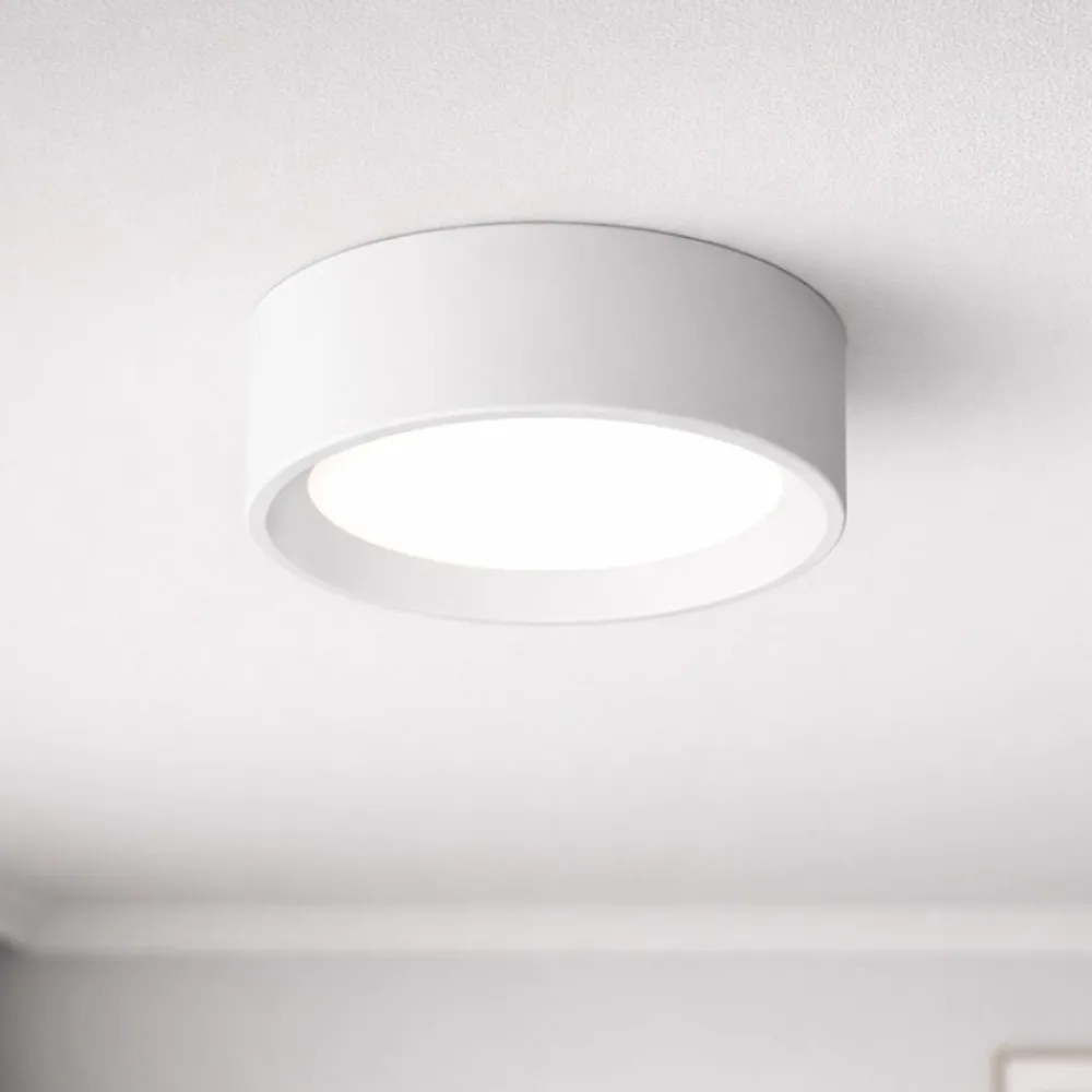 Plafoniere Moderne-Linea Light Mini plafoniera tara bianca rotonda led 8w 3000k