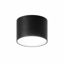 Plafoniere Moderne-Ondaluce Mini plafoniera boiler rotonda nera led 10w 3000k 4000k