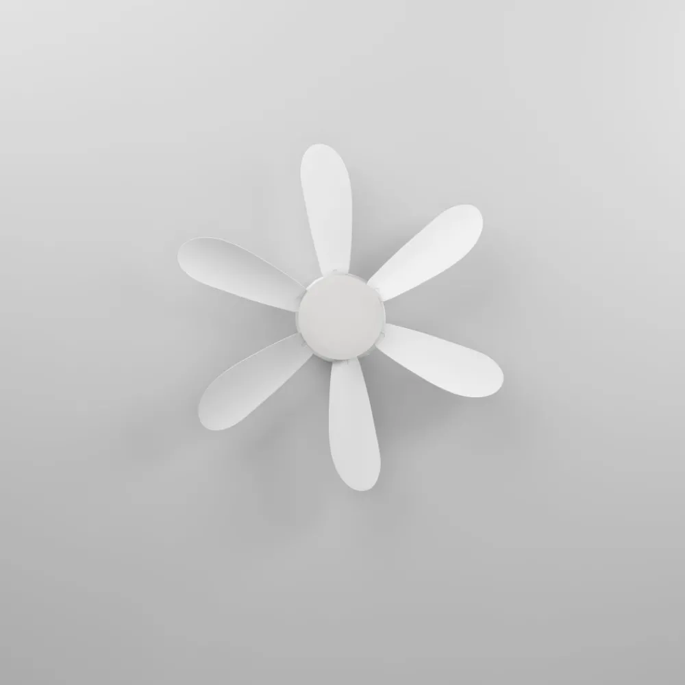 Ventilatori Da Soffitto-Eglo Mini ventilatore da soffitto bianco clovelly con led 3000k ambienti fino a 13mq