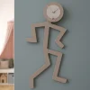 Orologi Da Parete Moderni-Selezionato da Mazzolaluce Mino orologio moderno da parete legno colore grigio prugna