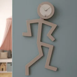 Orologi Da Parete Moderni-Selezionato da Mazzolaluce Mino orologio moderno da parete legno colore grigio prugna