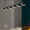 Lampadari Moderni-Ideal Lux Minor linear sp6 nero lampadario nero moderno per soggiorno