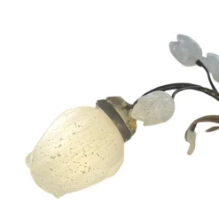 Lampadari Moderni-Selezionato da Mazzolaluce Mm lampadario tulipani ferro battuto con vetri fp per soggiorno