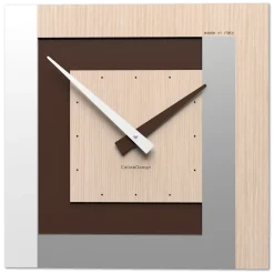 Orologi Da Parete Moderni-Selezionato da Mazzolaluce Moderno orologio a parete rovere decape clock40 stripes
