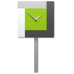 Orologi Da Parete Moderni-Selezionato da Mazzolaluce Moderno orologio a pendolo da muro stripes verde mela