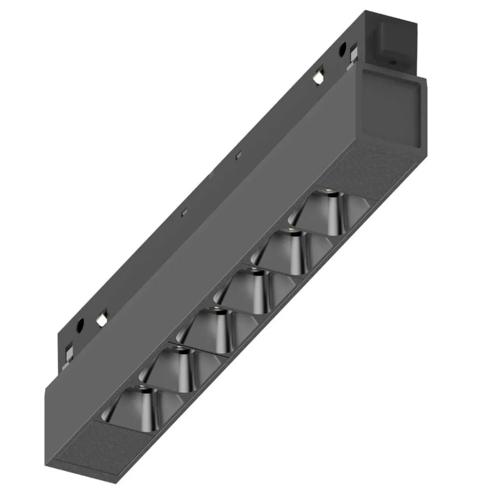 Illuminazione A Binario-Ideal Lux Modulo faretti led dimmerabile 7w osram 3000k nero binario monofase ego