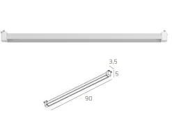 Illuminazione A Binario-Selezionato da Mazzolaluce Modulo led nero 90cm per binario monofase 40w 3000k
