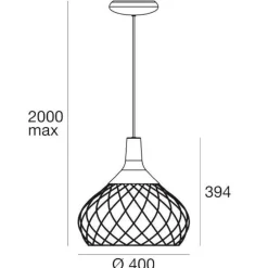 Lampadari Moderni-Stilnovo Mongolfier lampadario moderno per salotto nera led 3000k