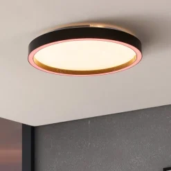 Plafoniere Moderne-Eglo Montemorelos z plafoniera nera moderna led rgb da 2700k a 6500k smart