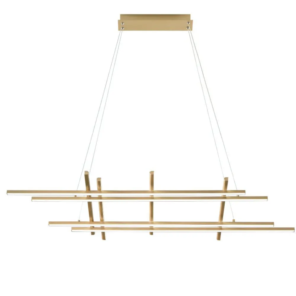Lampadari Moderni-Ondaluce Movida lampadario moderno oro led 3000k dimmerabile
