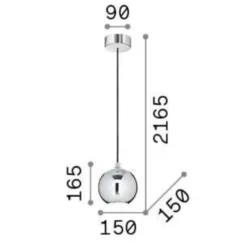 Lampade A Sospensione-Ideal Lux Mr jack sp1 big lampada a sospensione sfera bianca