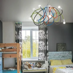 Lampadario Camera Da Letto-Ideal Lux Multiflex sp8 lampadario colorato per cameretta