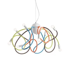 Lampadario Camera Da Letto-Ideal Lux Multiflex sp8 lampadario colorato per cameretta