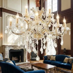 Lampadari Moderni-Ideal Lux Napoleon sp12 dorato lampadario 12 luci