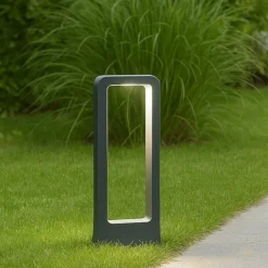 Lampioni Da Giardino-Ondaluce Nature lampione basso h40 cm da esterno giardino nero 4000k ip65