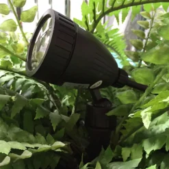 Faretti Da Esterno-Eglo Nema faretto nero con picchetto da giardino orientabile