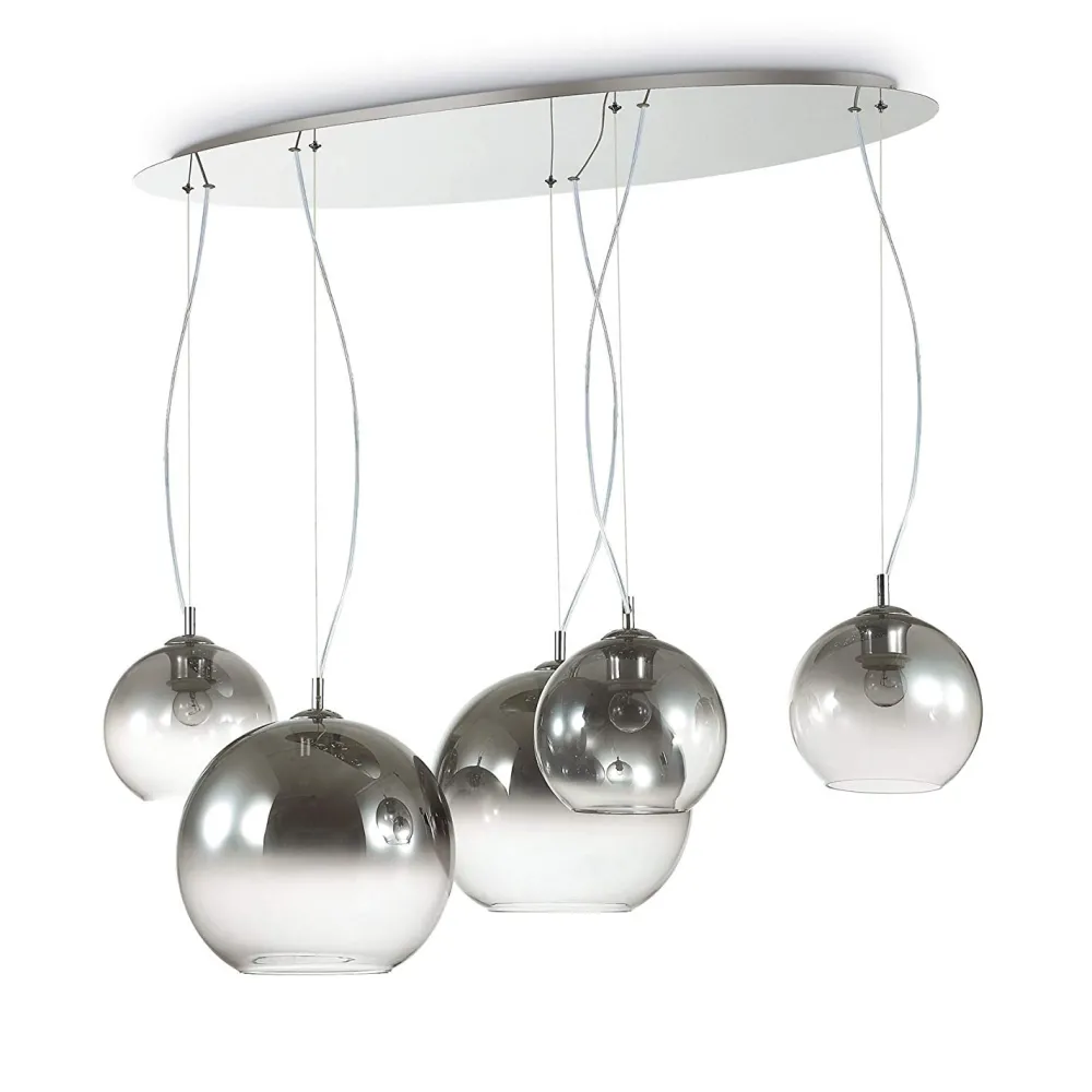 Lampadari Moderni-Ideal Lux Nemo plus sp5 lampadario per soggiorno moderno