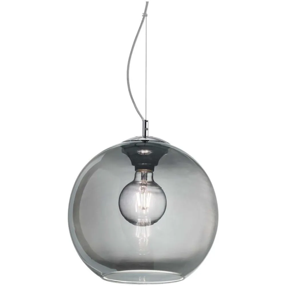 Lampadari Cucina-Ideal Lux Nemo sp1 d20 fume lampadario boccia sfera vetro