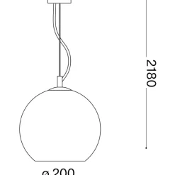 Lampade A Sospensione-Ideal Lux Nemo sp1 d20 lampada a sospensione 20cm